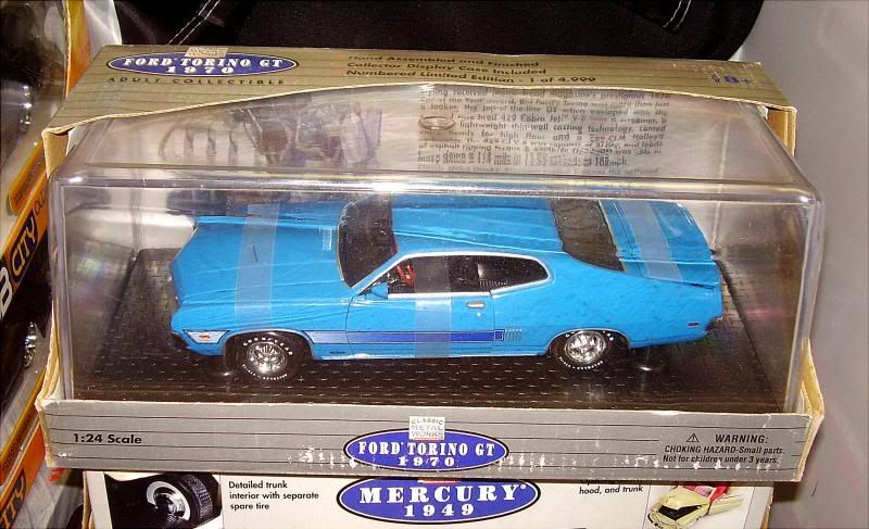 124 CLASSIC METAL WORKS 1970 FORD TORINO GT GRABBER BLUE 14999 NIB RARE