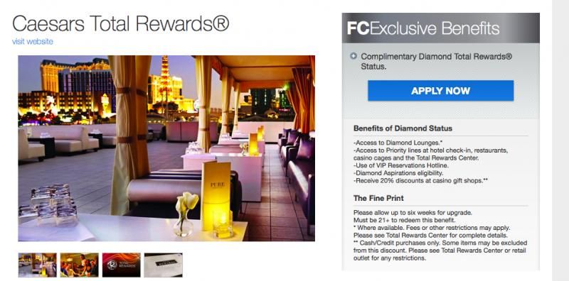 Caesars (Total Rewards) Diamond Status from FoundersCard