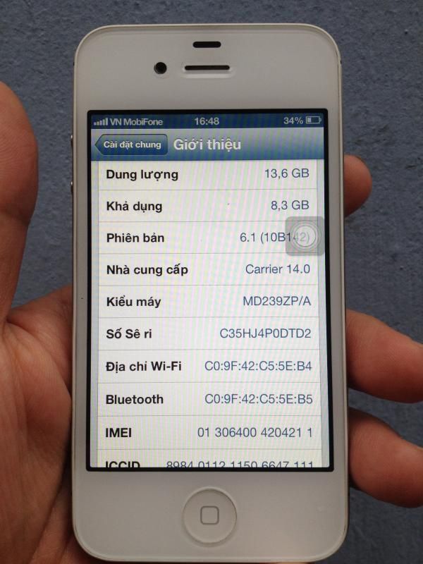 Cần bán em iphone 4s 16g trắng ios 6 quốc tế ! - 1