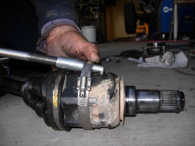 Cv Axle Repair Here is the basic concept of the arrangement, being demonstrated on the axle after it was removed. Note the snap C ring inset into the end of the inner ...