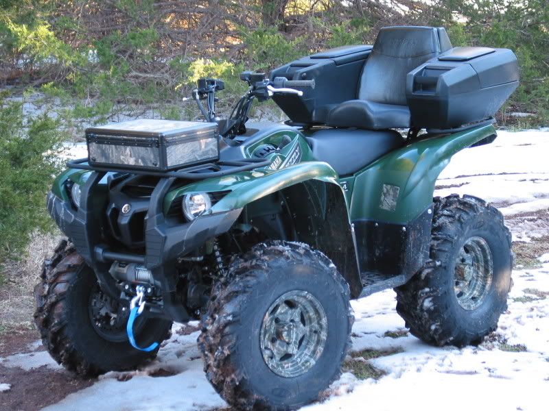 Finally installed my winch and kimpex seat. Yamaha Grizzly ATV Forum