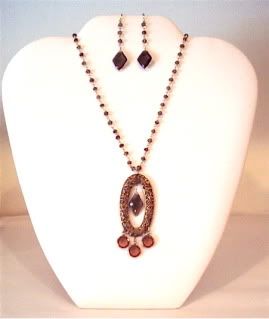 smoky quartz gems and handmade chain.