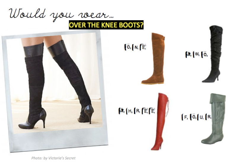 of over the knee boots,