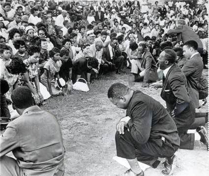 Dr. King and others praying Pictures, Images and Photos