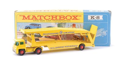 British  Auctions Measham on Matchbox King Size No K 8 Guy Warrior Articulated Car Transporter