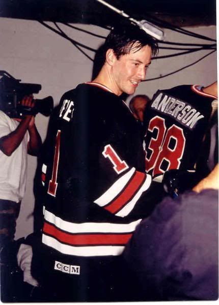 keanu reeves girlfriend jennifer syme. Keanu Reeves All Star Hockey: