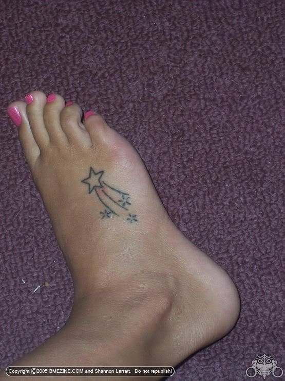 shooting star tattoo foot Image