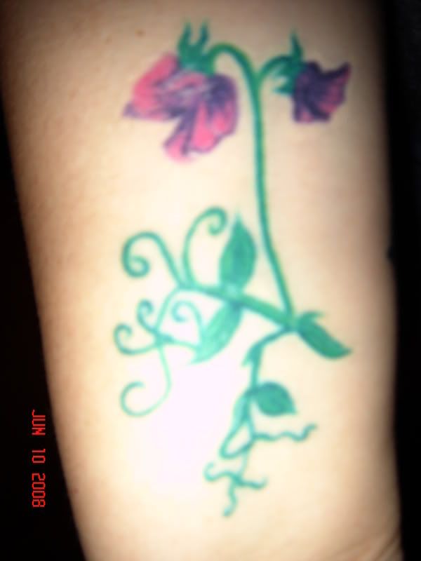 Sweet Pea Tattoo. sweet pea flower tattoos