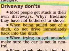 Driveway Don'ts