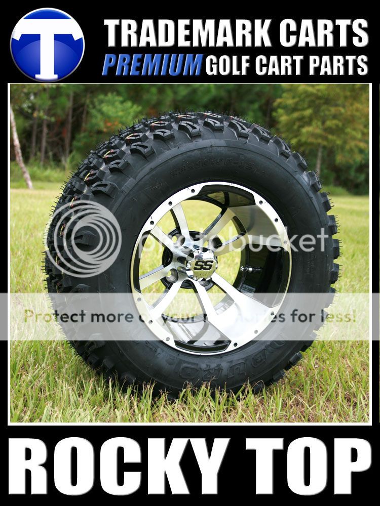 Club Car 6" Spindle Lift Kit 12" Storm Trooper Wheel and Tire Golf Cart Combo