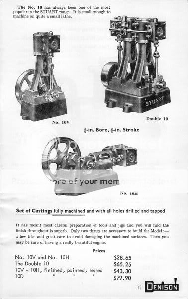 Denison Live Steam Models 1965 Catalog   Stuart Turner Models  